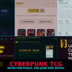 Collage der wichtigsten Community-Tools für das Cyberpunk TCG