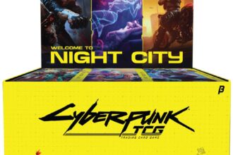 Cyberpunk TCG - Welcome to Night City Beta Booster Display (Quelle: WeirdCo/Kickstarter)