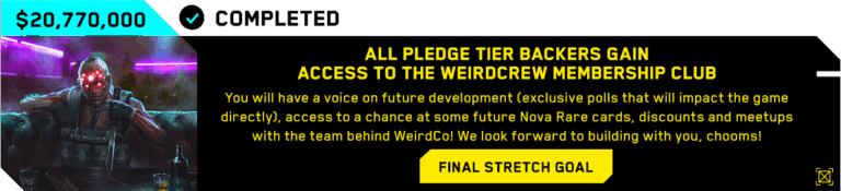 WeirdCrew Membership Club Banner – Cyberpunk TCG von WeirdCo