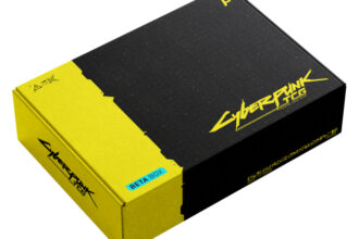 Cyberpunk TCG Beta Box Inhalt mit Stretch-Goal-Upgrades (Quelle: ICv2 / WeirdCo)