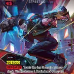 V – Streetkid Legend-Karte aus dem Cyberpunk TCG (Quelle: cyberpunktcg.com / netdeck.gg)