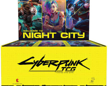 Cyberpunk TCG Welcome to Night City - Retail Booster Display (Quelle: WeirdCo/Cool Stuff Inc)