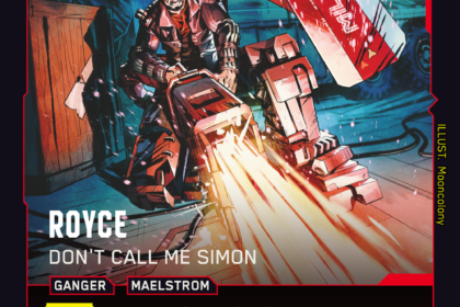 Cyberpunk TCG - Royce Don't Call Me Simon, rote Karte (Quelle: cyberpunktcg.com)