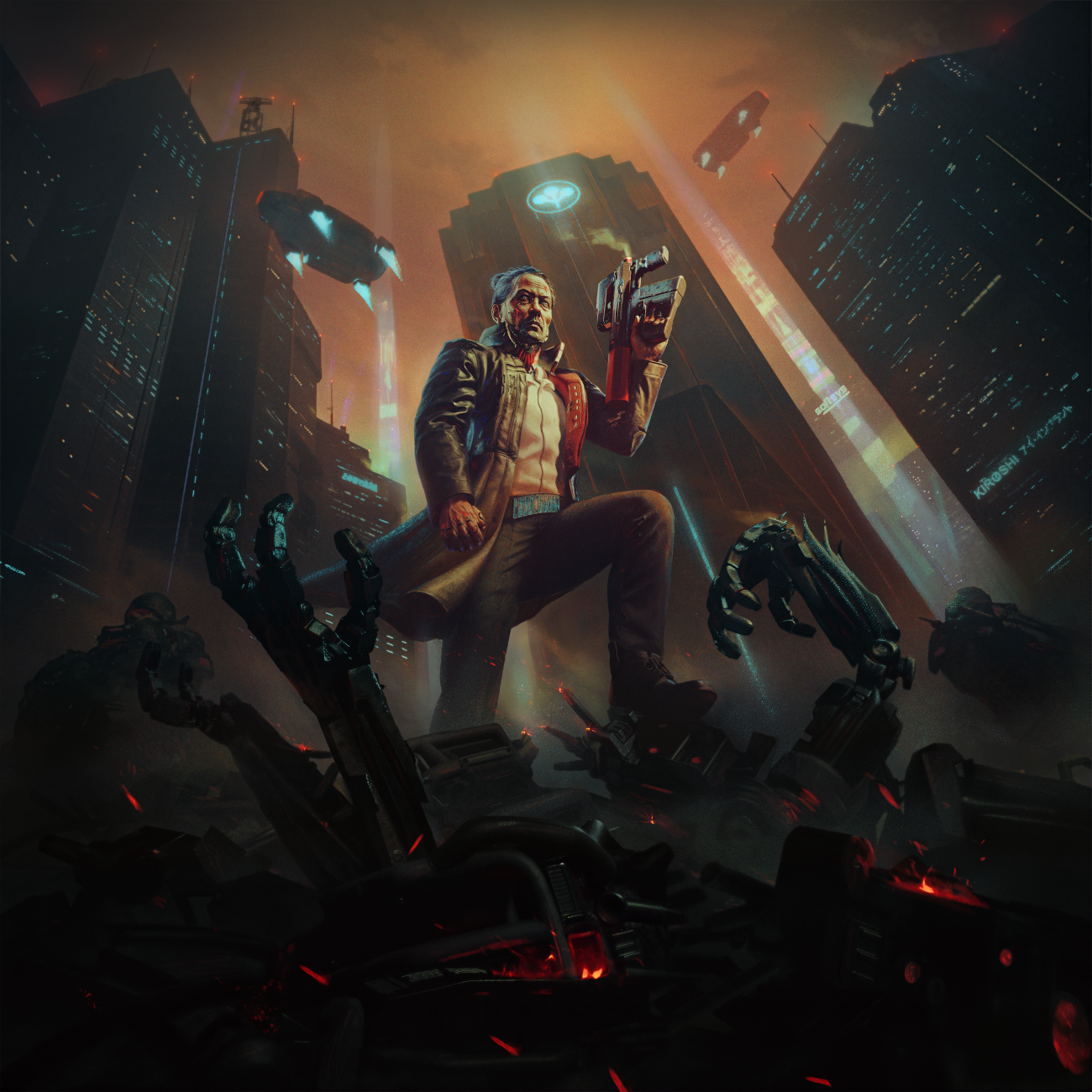Cyberpunk TCG - Goro Takemura Vengeful Bodyguard Card Art aus der Reveal Season (Quelle: WeirdCo / cyberpunktcg.com)