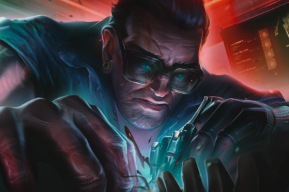 Cyberpunk TCG - Viktor Vektor Karte aus den Beta-Regeln (Quelle: WeirdCo/cyberpunktcg.com)