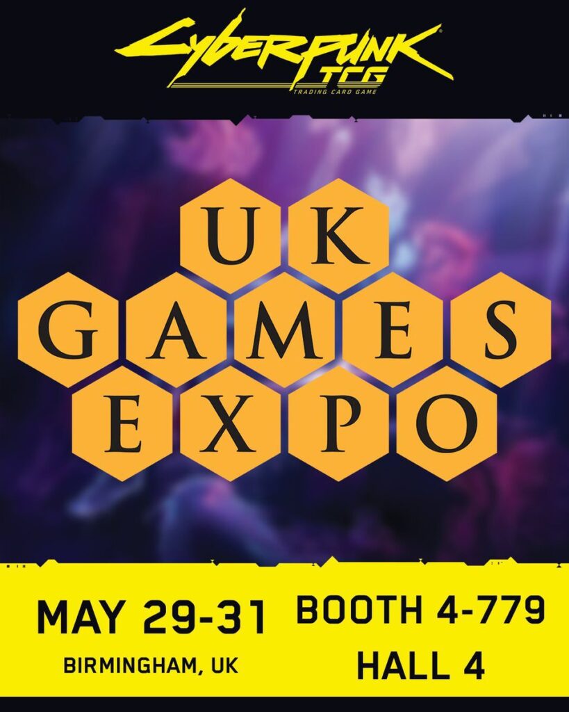 Cyberpunk TCG auf der UK Games Expo 2026 - Booth 4-779 (Quelle: Cyberpunk TCG / X)