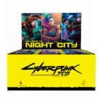 Cyberpunk TCG Welcome to Night City Booster Display (Quelle: WeirdCo / Turol Games)