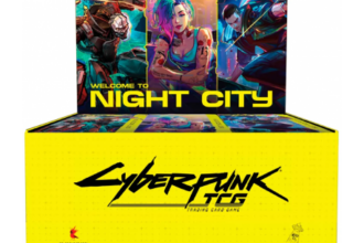 Cyberpunk TCG Welcome to Night City Booster Display (Quelle: WeirdCo / Turol Games)