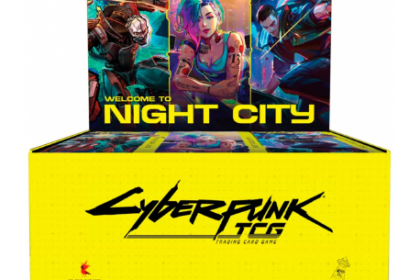 Cyberpunk TCG Welcome to Night City Booster Display (Quelle: WeirdCo / Turol Games)