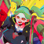 Cyberpunk TCG - Rebecca: Having a Moment Foil-Promo Artwork (Quelle: WeirdCo/CDPR)