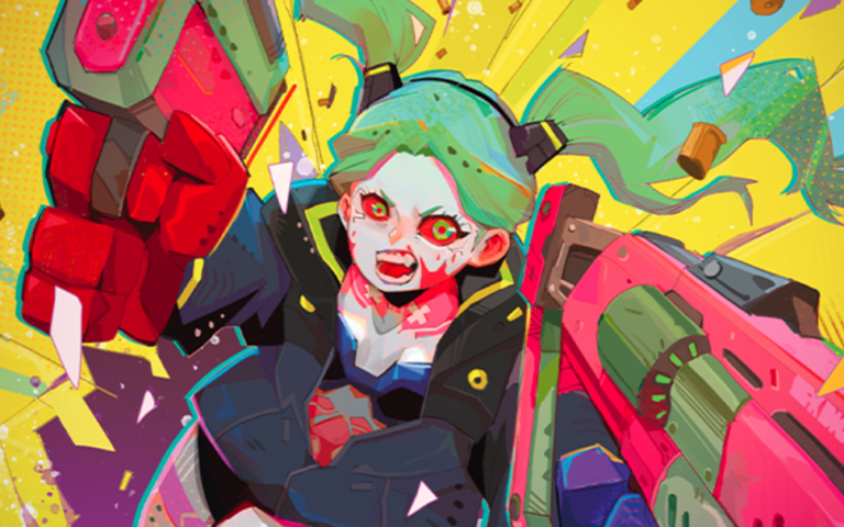 Cyberpunk TCG - Rebecca: Having a Moment Foil-Promo Artwork (Quelle: WeirdCo/CDPR)