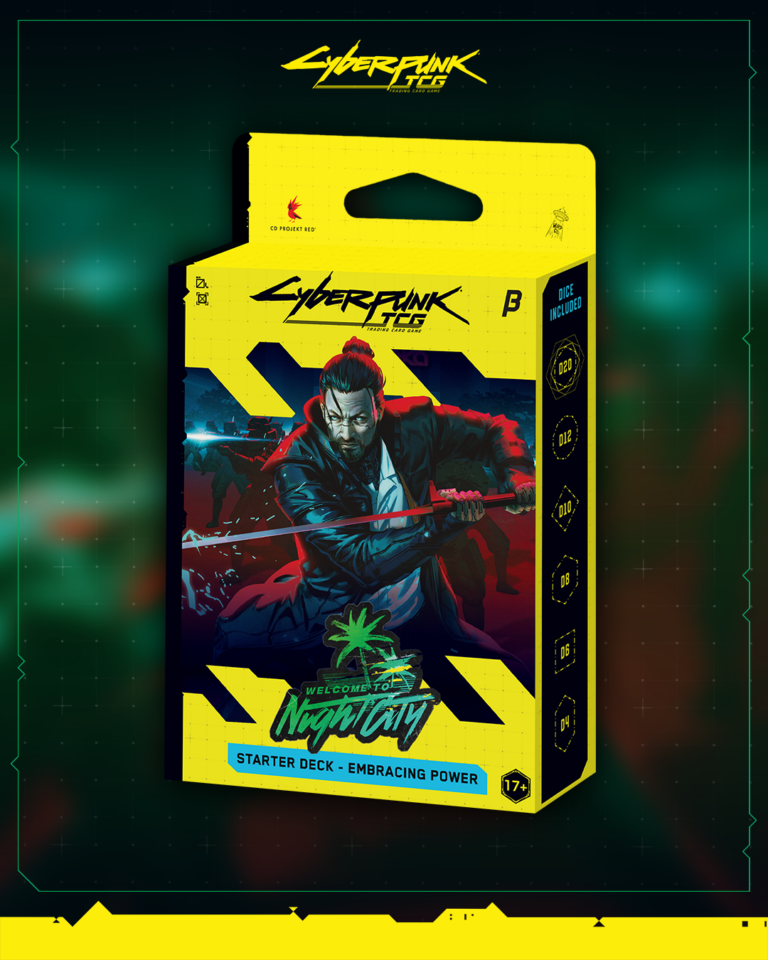 Cyberpunk TCG - Embracing Power Starter Deck aus Welcome to Night City (Quelle: WeirdCo Dev Blog)