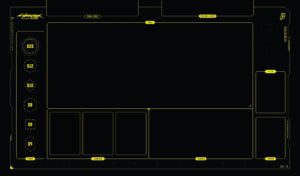 Cyberpunk TCG - Offizielles Spielfeld-Diagramm aus den Comprehensive Rules (Quelle: WeirdCo / cyberpunktcg.com)