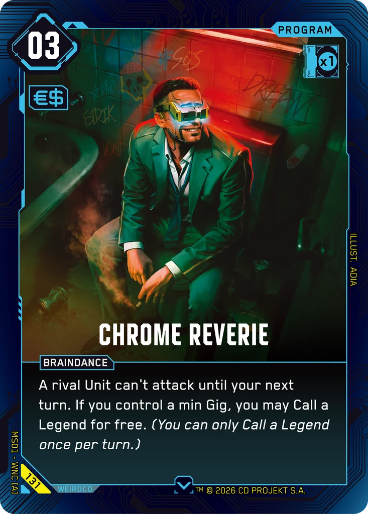 Chrome Reverie, Karte aus dem Cyberpunk TCG