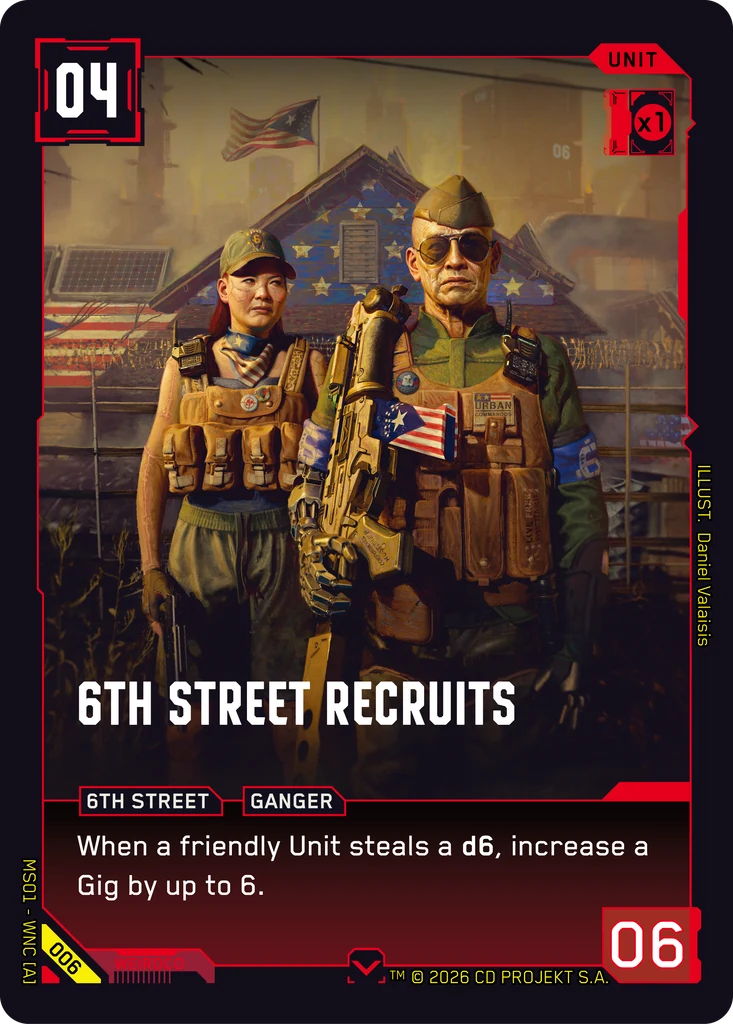 6th Street Recruits, Karte aus dem Cyberpunk TCG