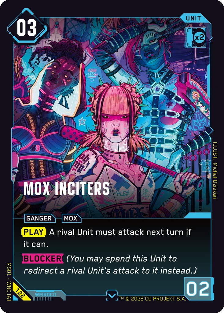 Mox Inciters, Karte aus dem Cyberpunk TCG